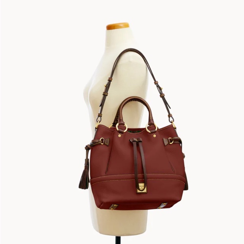 Dooney & Bourke Buckley Leather Bag - Mushroom - Picture 12 of 12